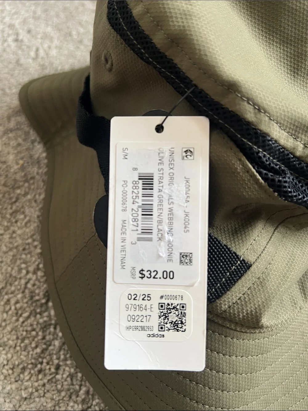 Adidas Originals Olive Green Webbing Boonie Hat NWT S/M Unisex